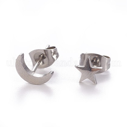 304 Stainless Steel Stud Earrings UK-X-EJEW-F227-18P-1
