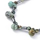Non-magnetic Synthetic Hematite Beads Stretch Bracelets UK-BJEW-JB04659-05-2