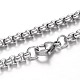 304 Stainless Steel Rolo Chain Necklaces UK-NJEW-F195-06A-P-1