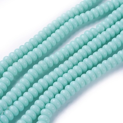 Opaque Solid Color Glass Beads Strands UK-X-GLAA-A036-H02-1