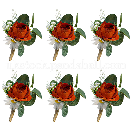 Silk Cloth Imitation Rose Corsages UK-JEWB-WH0023-05-1