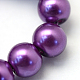 Baking Painted Pearlized Glass Pearl Round Bead Strands UK-HY-Q330-8mm-37-3
