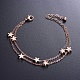SHEGRACE Chic Titanium Steel Multi-strand Bracelets UK-JB265B-2
