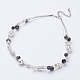 ABS Imitation Pearl Beaded Necklaces UK-NJEW-D286-08H-1