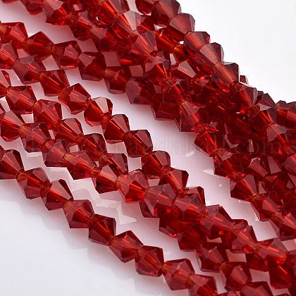 Faceted Bicone Glass Beads Strands UK-EGLA-P017-3mm-12-1