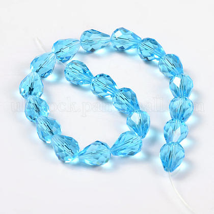 Imitation Austrian Crystal Glass Beads Strands UK-G-PH0010-10-10x8mm-K-1