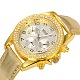Stainless Steel Leather Diamond-studded Wristwatch Quartz Watches UK-WACH-N008-06E-3