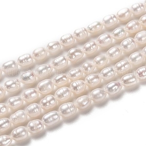 Natural Cultured Freshwater Pearl Beads Strands UK-PEAR-L033-65