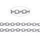 Brass Flat Oval Cable Chains UK-X-CHC025Y-NFK-1