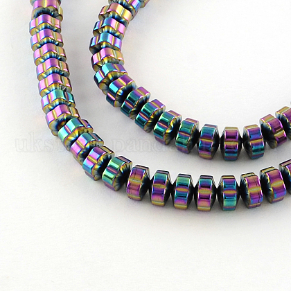 Electroplate Non-magnetic Synthetic Hematite Beads Strands UK-G-S203-02D-K-1
