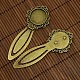 20mm Clear Domed Glass Cabochon Cover for Antique Bronze DIY Alloy Portrait Bookmark Making UK-DIY-X0125-AB-NR-4