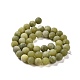 Round Frosted Natural TaiWan Jade Bead Strands UK-G-M248-8mm-02-9