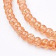 Spray Painted Crackle Glass Beads Strands UK-CCG-Q001-4mm-05-2
