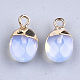 Electroplate Opalite Charms UK-G-S344-09G-2