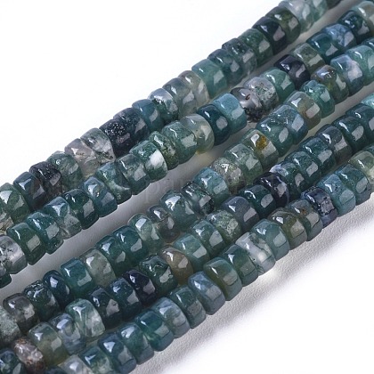 Natural Moss Agate Beads Strands UK-G-I265-05-1