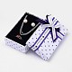 Rectangle with Polka Dot Pattern Cardboard Jewelry Set Boxes UK-CBOX-M001-66-K-3