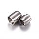 304 Stainless Steel Magnetic Clasps with Glue-in Ends UK-X-STAS-Q164-3