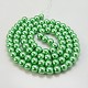 Pearlized Glass Pearl Round Beads Strands UK-X-HY-10D-B64-2