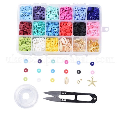15 Colors Eco-Friendly Handmade Polymer Clay Beads UK-DIY-JP0005-47-8mm-1