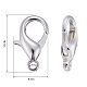 Silver Color Plated Alloy Lobster Claw Clasps UK-X-E106-S-4