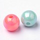 AB Color Plated Acrylic Round Beads UK-SACR-Q109-8mm-M-2