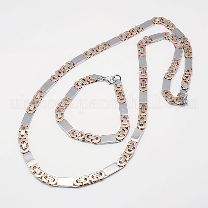 Fashionable 304 Stainless Steel Jewelry Sets UK-SJEW-I006-08-K-1