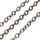 Brass Flat Oval Cable Chains UK-X-CHC025Y-AB-2