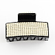 Rectangle Plastic Claw Hair Clips with Rhinestones UK-PHAR-R115-07-1