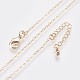 Long-Lasting Plated Brass Cable Chains Necklaces UK-X-NJEW-K112-02G-NF-1