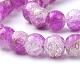 Drawbench Synthetic Crackle Quartz Beads Strands UK-GLAA-S138-8mm-07-2