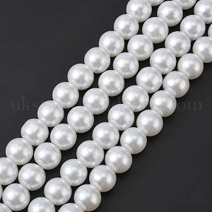 Glass Pearl Beads Strands UK-HY-10D-B01