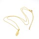 Human Real 18K Gold Plated Alloy Micro Pave Cubic Zirconia Pendant Necklaces UK-NJEW-H416-02G-1