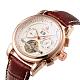 Men's Stainless Steel Leather Mechanical Wrist Watches UK-WACH-N032-05-3