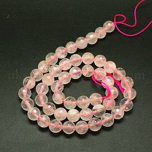 Natural Rose Quartz Beads Strands UK-G-J157-8mm-11