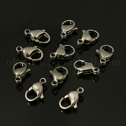 304 Stainless Steel Lobster Claw Clasps UK-STAS-G035-F-1