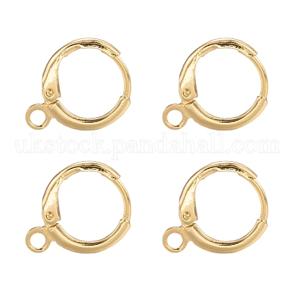 Brass Huggie Hoop Earring Findings UK-KK-L179-04G-1