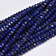 Faceted Rondelle Natural Lapis Lazuli Bead Strands UK-G-F289-41A-1