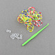 DIY Tie Dye Transparent Neon Rubber Loom Bands Refills with Accessories UK-DIY-R008-M3-K-2