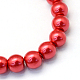 Baking Painted Pearlized Glass Pearl Round Bead Strands UK-HY-Q330-8mm-74-2