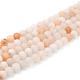 Natural Pink Aventurine Beads Strands UK-G-Q462-6mm-13-5
