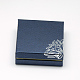Silver Tone Flower Cardboard Jewelry Boxes UK-CBOX-R036-01-3