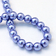 Baking Painted Pearlized Glass Pearl Round Bead Strands UK-HY-Q330-8mm-09-4