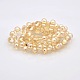 Pearl Luster Plated Glass Faceted Round Beads Strands UK-GLAA-A026-8mm-PL01-2
