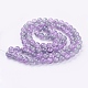 Spray Painted Crackle Glass Beads Strands UK-CCG-Q002-10mm-02-K-2