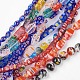 Handmade Millefiori Glass Beads Strands UK-LK-F011-01-1