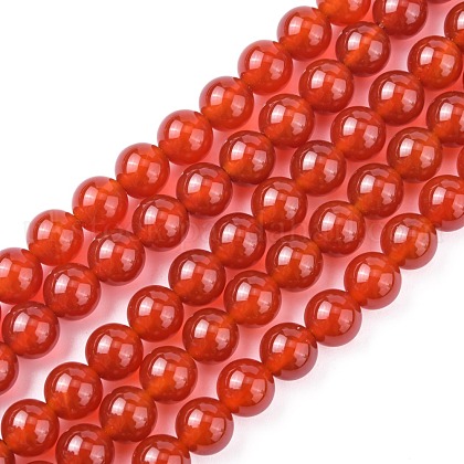 Natural Carnelian Beads Strands UK-G-C076-8mm-2A-1