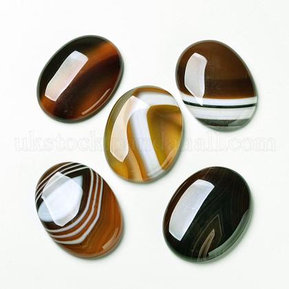 Natural Striped Agate/Banded Agate Cabochons UK-G-F296-02-30x40mm-1