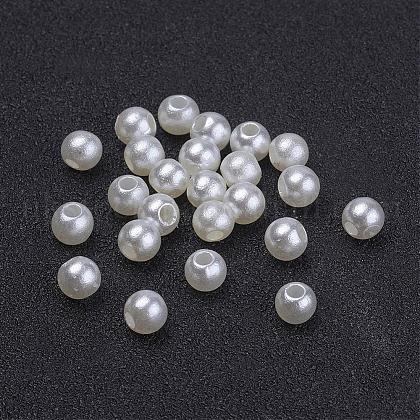 Creamy White Chunky Imitation Loose Acrylic Round Spacer Pearl Beads for Kids Jewelry UK-X-PACR-4D-12-1