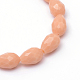 Opaque Solid Color Glass Faceted Teardrop Beads Strands UK-GLAA-Q052-B05-2