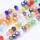 Mixed Electroplate Glass Faceted Rondelle Bead Strands UK-X-EGLA-J047-4x3mm-46-2
